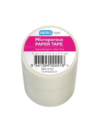 Aerotape White Microporous Paper Tape 5cm x 5m