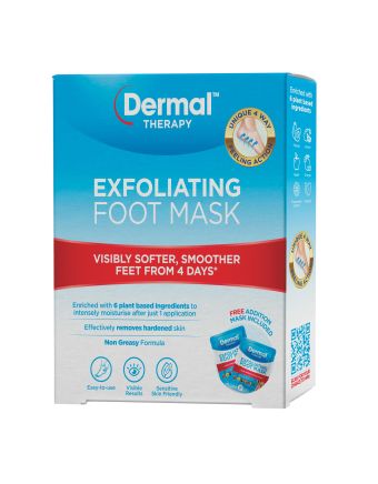 Dermal Therapy Exfoliating Foot Mask 1 Pack