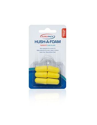 SurgiPack Hush-A-Foam Taper-Fit Ear Plugs 3 Pairs