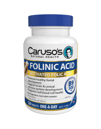 Caruso's Natural Health B9 Folinic Acid 500mg 120 Tablets