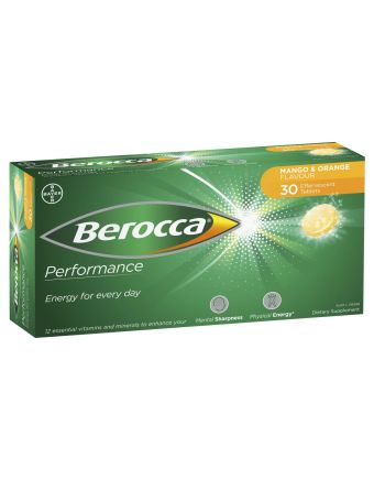 BEROCCA PERF MANGO & ORANGE EFF TAB 30