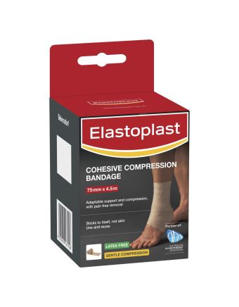 Elastoplast Sport Cohesive Bandage Tan 7.5cm x 4.5m