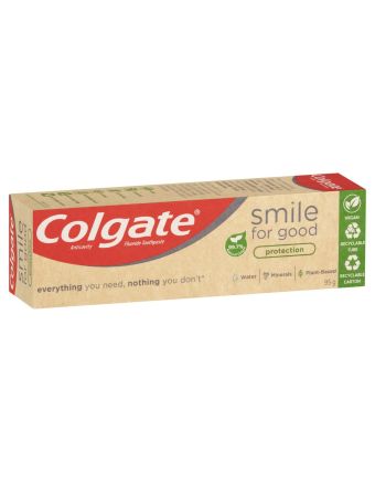 Colgate Smile For Good Eco Vegan Natural SLS Free Protection Anticavity Fluoride Toothpaste with Recyclable Tube 95g