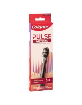Colgate Pulse Whitening Electric Toothbrush Replacement Brush Head Refills, 4 Pack