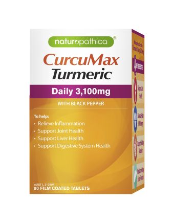 Naturopathica CurcuMax Turmeric Daily 3,100mg 80 Tablets