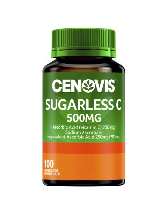 Cenovis Sugarless C 500mg Orange Flavour 100 Chewable Tablets 