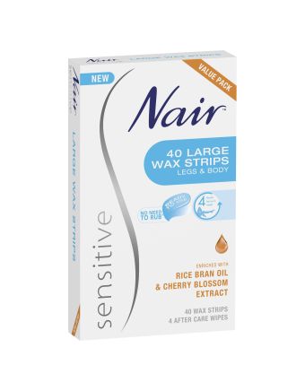 Nair Sensitive Large Wax Strips 40 Pack