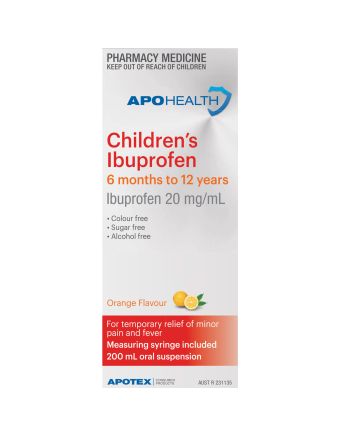 ApoHealth Ibuprofen 6 Months - 12 Years 200mL