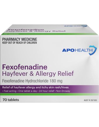 ApoHealth Fexofenadine 180mg 70 Tablets