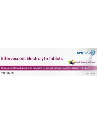 Apohealth Effervescent Electrolyte Apple-Blackcurrant Flavour 20 Tablets