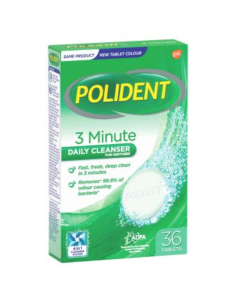 Polident 3 Minute Daily Cleanser 36 Tablets