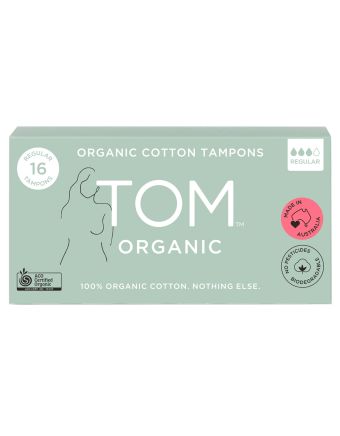 Tom Organic Tampons Regular 16 Pack