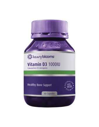 Henry Blooms Vitamin D3 1000Iu 60 Capsules