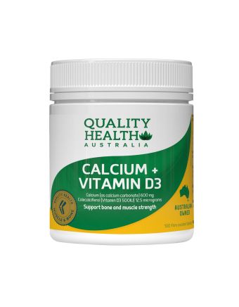 Quality Health Vitamin D & Calcium 130 Tablets