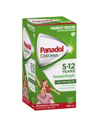 Panadol Children 5-12 Years Suspension Strawberry Flavour 100 mL