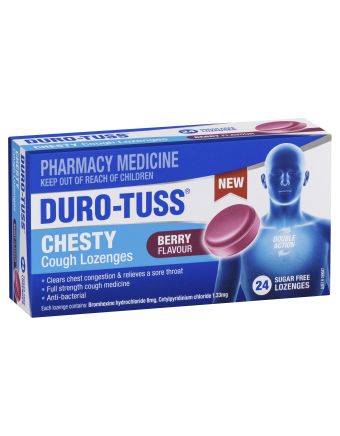 DURO-TUSS Chesty Cough Lozenges Berry 24 Pack