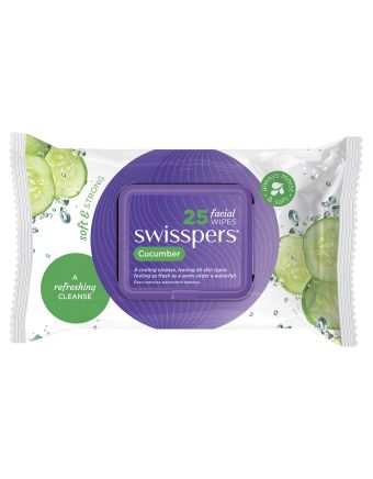 Swisspers Cucumber Facial Wipes 25 Pack