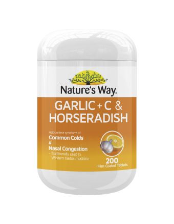 Nature's Way Garlic Plus C And Horseradish 200 Tablets