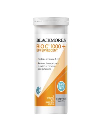 Blackmores Bio C 1000mg Echinacea + Zinc Vitamin C Effervescent 10 Tablets