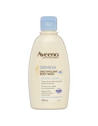 Aveeno Active Naturals Dermexa Fragrance Free Daily Emollient Body Wash 280ml
