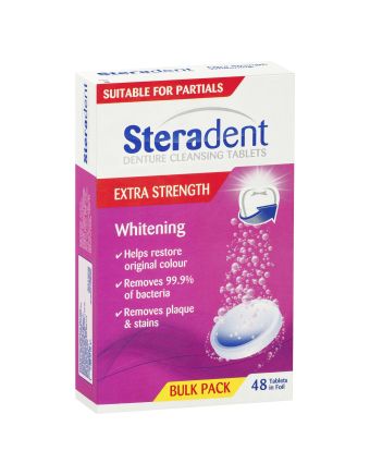 Steradent Extra Strength Whitening Tablets 48 Pack