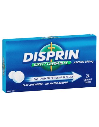 Disprin Direct Chewable Pain Relief Tablets 300mg Aspirin 24 pack