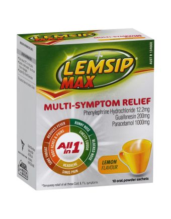 Lemsip Max Multi-Symptom Relief Lemon 10 Pack