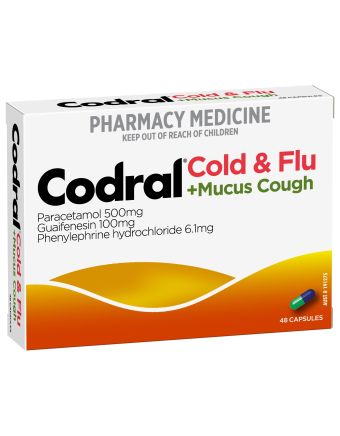 Codral Cold & Flu + Mucus Cough Capsules 48 Pack