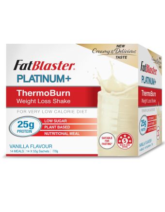 Naturopathica FatBlaster Platinum+ ThermoBurn Weight Loss Shake Vanilla 14 x 50g