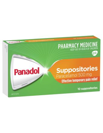 Panadol Suppositories 500mg 10 Pack