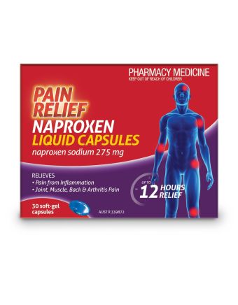 Pain Relief Naproxen Liquid Capsules 30 Pack