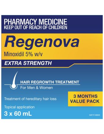 Regenova 5% Topical Hair Regrowth Treatment 3 x 60ml