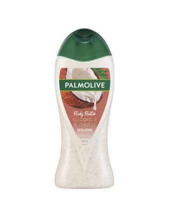 Palmolive Body Butter Coconut Scrub Exfoliating Body Wash 400mL