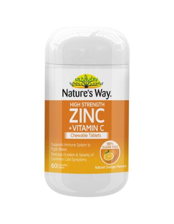 Nature's Way Zinc + Vitamin C 60 Tablets