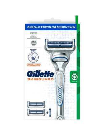 Gillette Skinguard Manual Razor + 2 Blade Refills