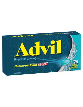 Advil Liquid 20 Capsules 