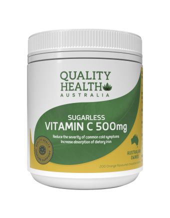 Quality Health Sugarless Vitamin C 500mg 200 Tablets