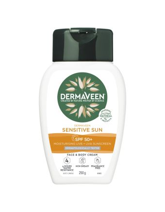 DermaVeen Sensitive Sun Face & Body Moisturiser SPF50+ 250g