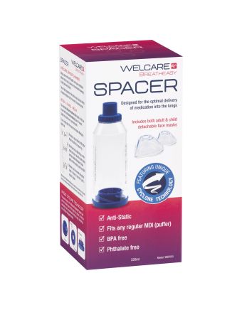 Welcare Spacer (with 1 Adult Mask and 1 Child Mask)