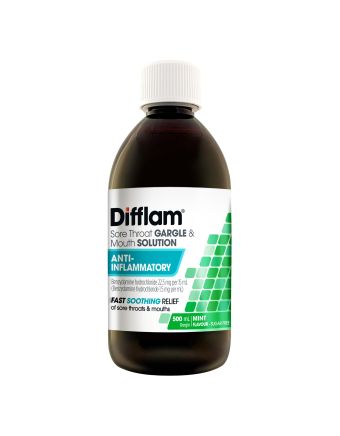 Difflam Sore Throat Gargle & Mouth Solution Anti-Inflammatory 500mL