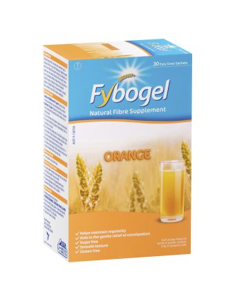 Fybogel Fibre Constipation Relief Supplement Sachets Orange 30 pack
