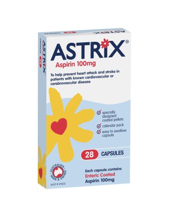 Astrix Aspirin 100mg 28 Capsules