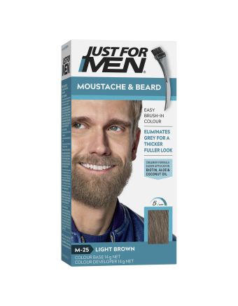 Just For Men Moustache & Beard Brush-In Colour Gel 40 Light Brown
