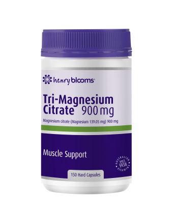 Henry Blooms Tri-Magnesium Citrate 900Mg Bulk Pack 150 Vegetarian Capsules