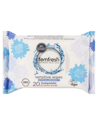 Femfresh Sensitive Wipes 20 Pack