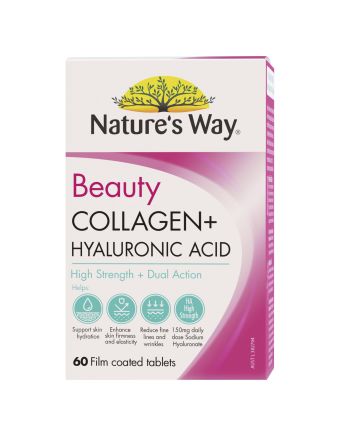 Nature's Way Beauty Collagen + Hyaluronic Acid 60 Tablets