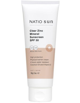Natio Clear Zinc Mineral Sunscreen SPF 50+ 100g