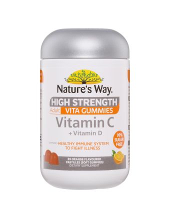 Nature's Way High Strength Adult Vita Gummies Vitamin C + Vitamin D 65's