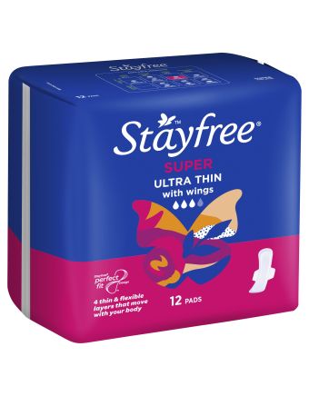 Stayfree Super Ultra Thin With Wings 12 Pads