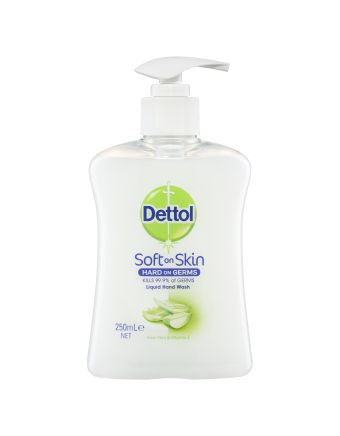 Dettol Antibacterial Liquid Hand Wash Pump Aloe Vera & Vitamin E 250mL